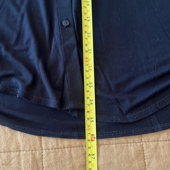 Eileen Fisher | Black | collared tunic | sleeveless | button up | Size Large - Picture 5 of 5